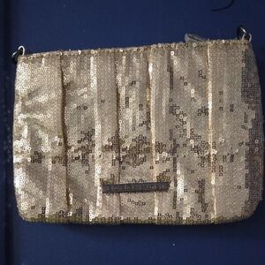 BCBGeneration Gold Sequin Clutch